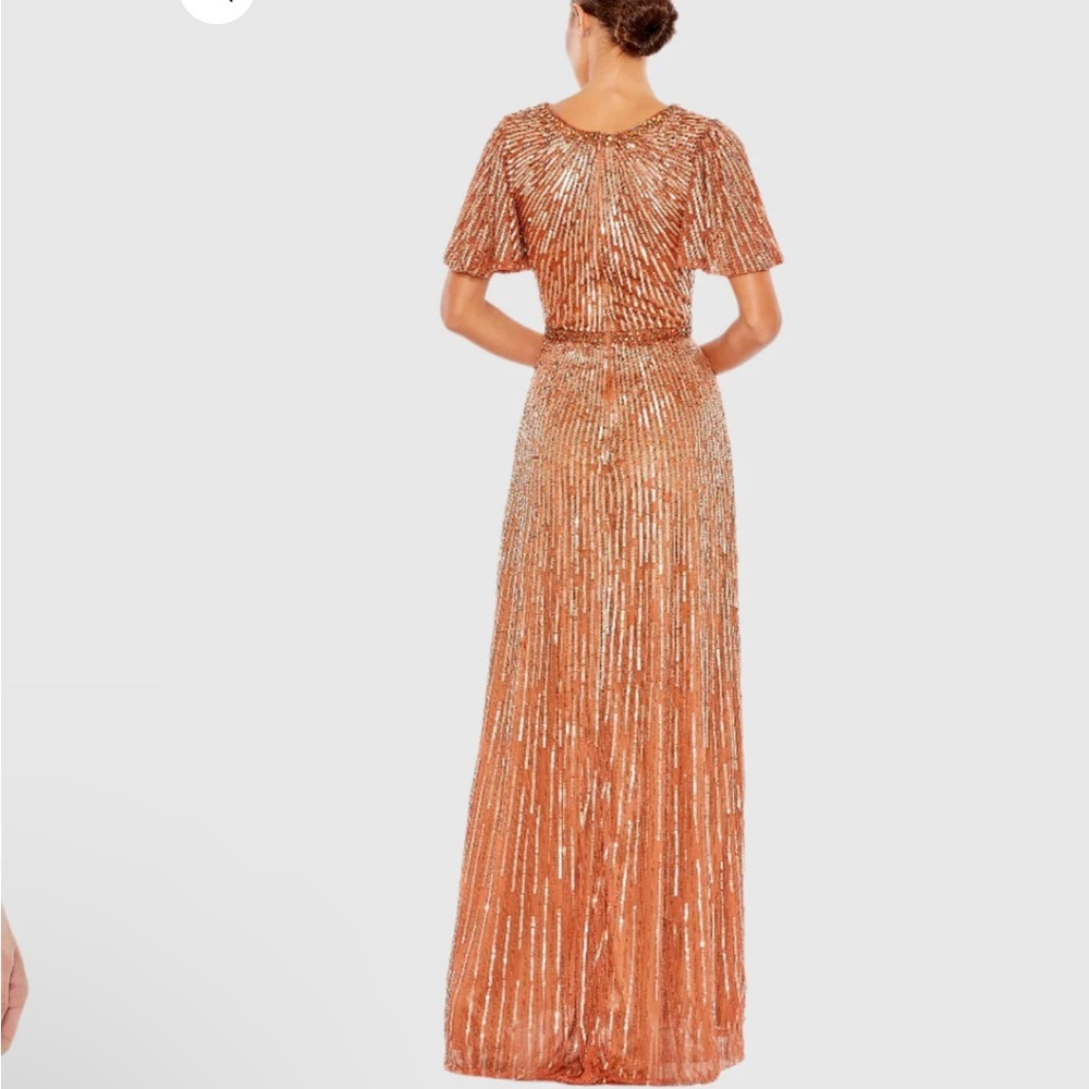 Mac Duggal Copper Evening Gown - Picture 3 of 9